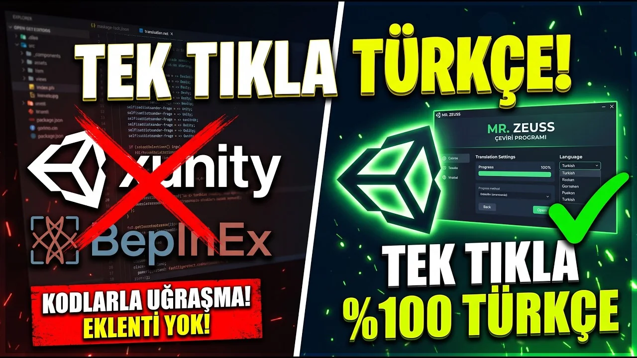 One-click Turkish for Unity games
